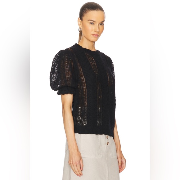 NWT $390 Ulla Johnson Mavis Top in Black - Picture 2 of 7